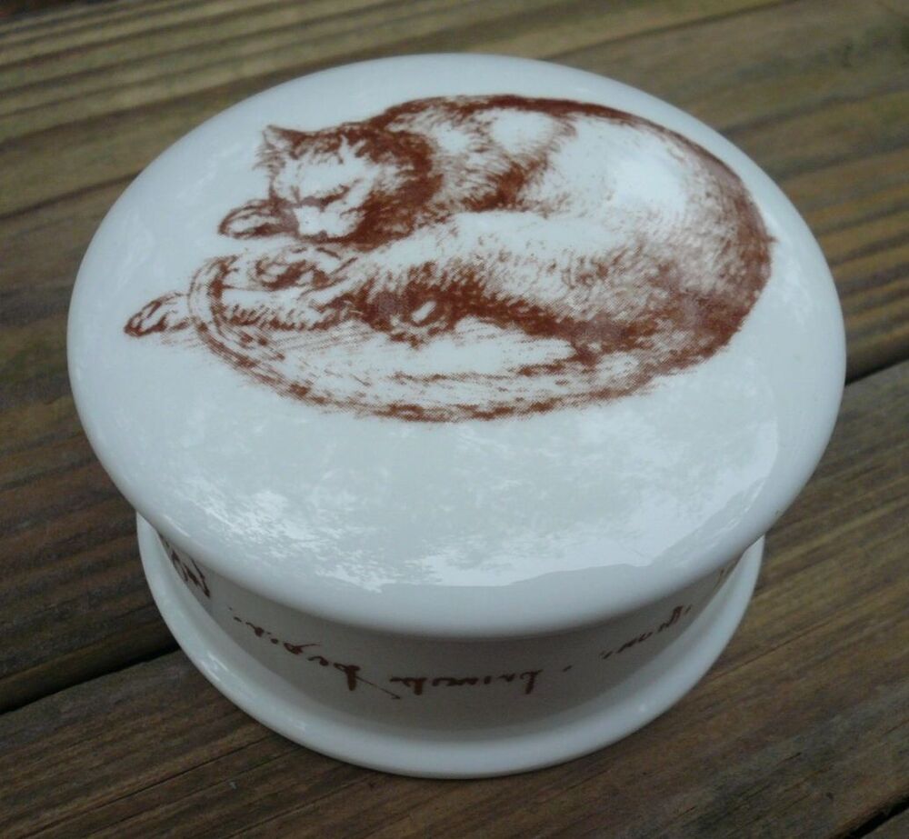 The Royal Collection Leonardo Da Vinci Cat Trinket Box England